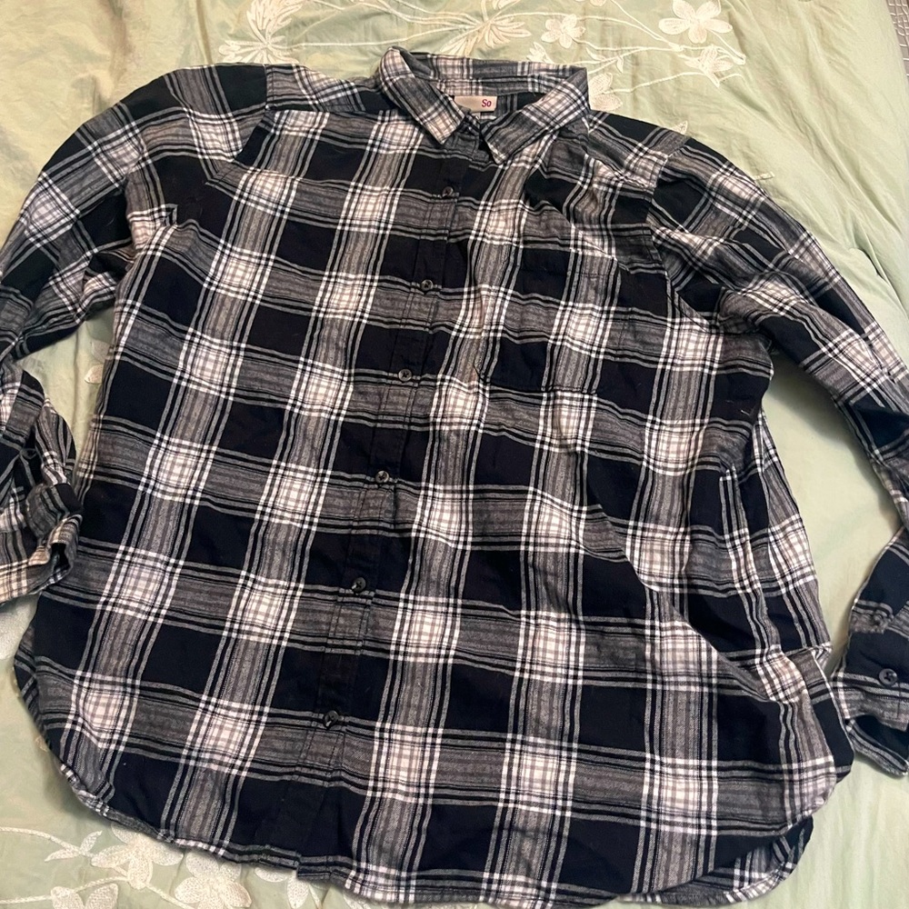 Black and white flannel